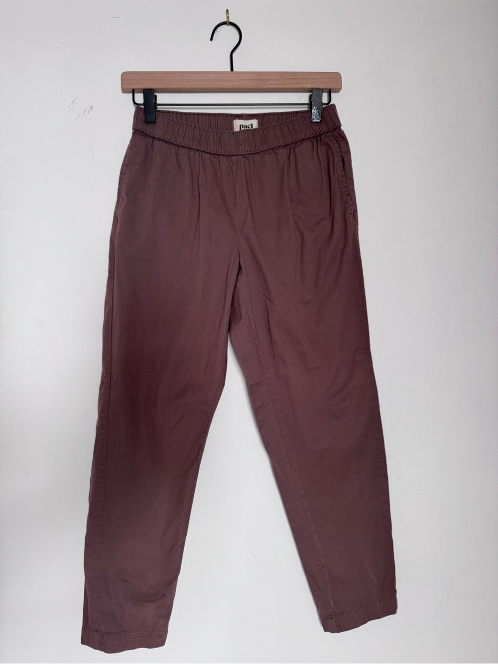 NWOT Boulevard Brushed Twill Pull-On Pant in Deep Taupe by PACT Apparel